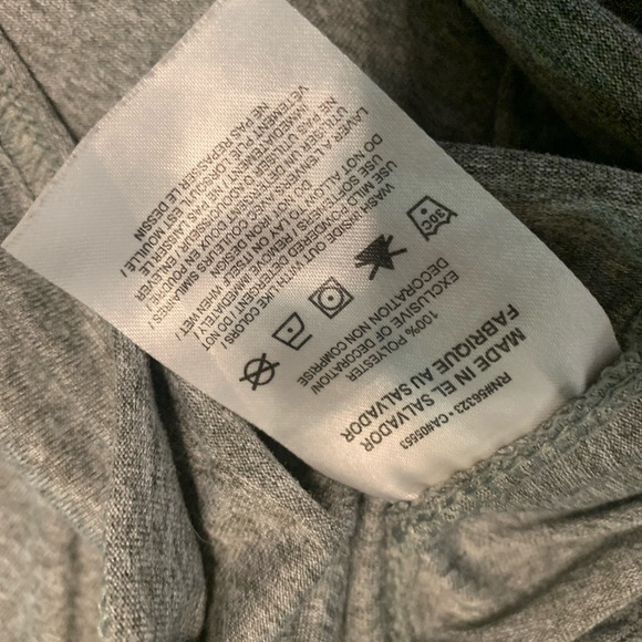 Nike Dri-Fit Tee Shirt Top V-Neck Grey w/Black Swoosh Mens L - Picture 5 of 5